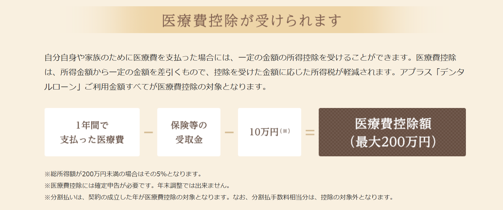 デンタルローンのご紹介 | きらら歯科【秋川駅・年中無休・朝7時～夜21時】