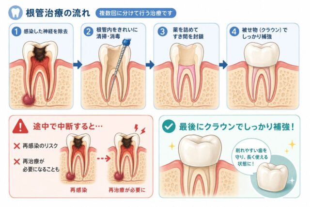根管治療の流れ