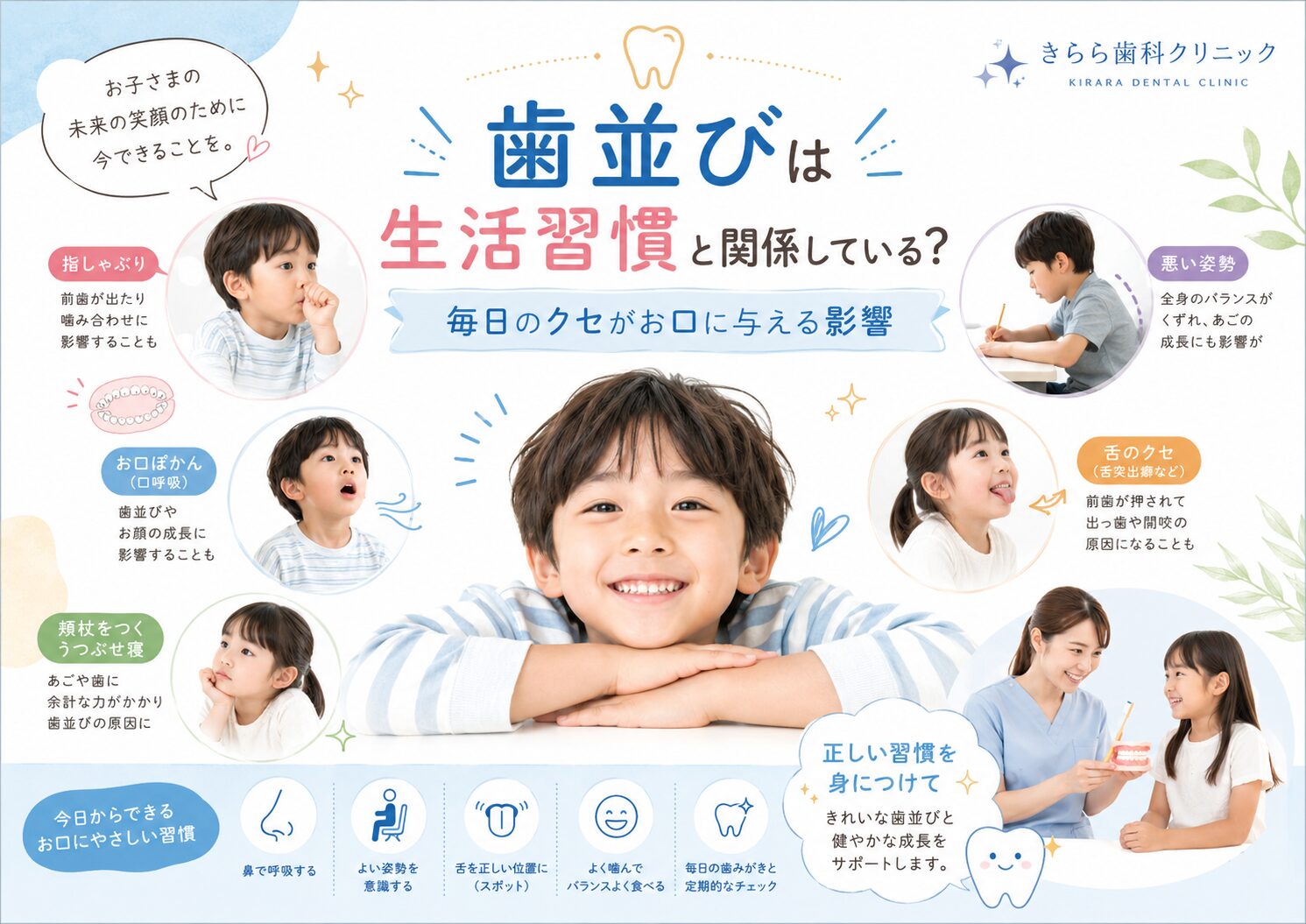 歯並び　生活習慣　小児　癖