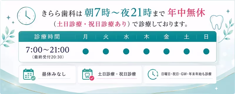 きらら歯科診療時間