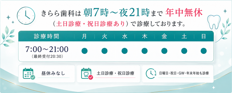 きらら歯科診療時間