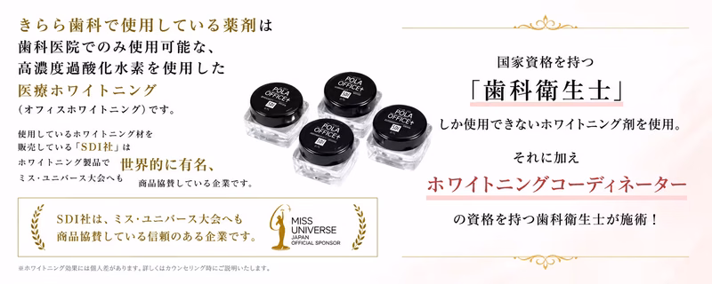 医療用ホワイトニング剤を使用