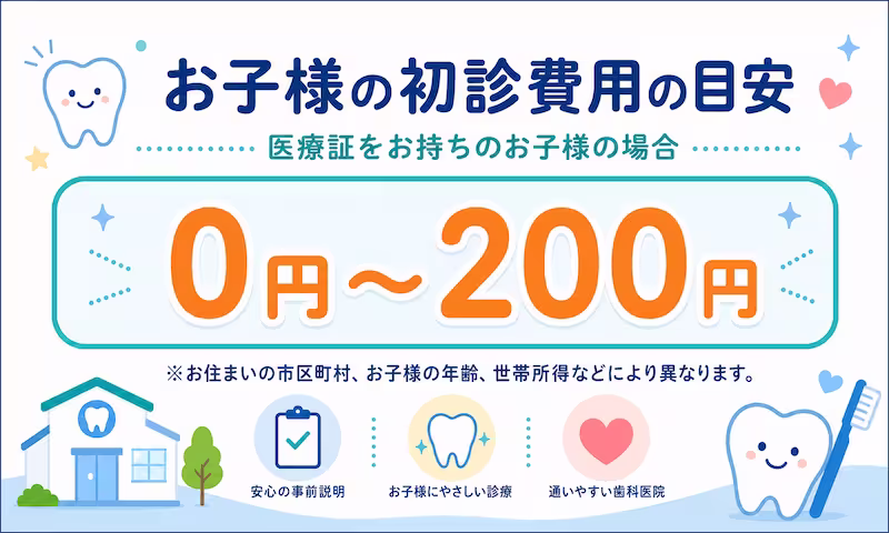 お子様の初診時費用
