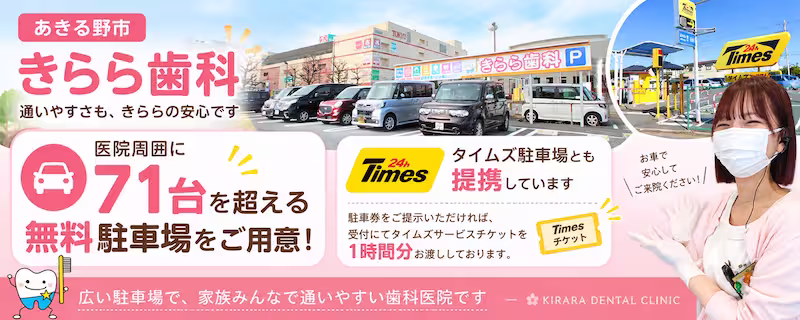 きらら歯科医院周辺駐車場の案内
