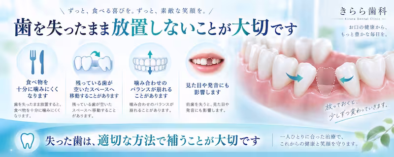 歯を失ったまま放置しないことが大切