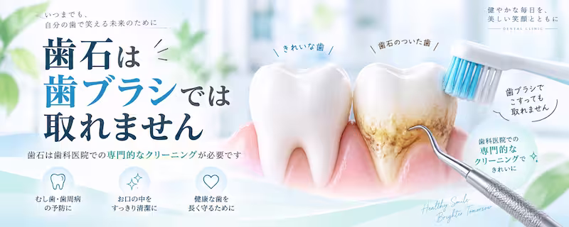 歯石は歯ブラシでは取れません