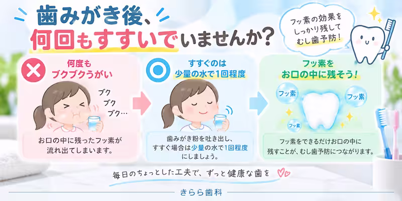 歯磨き後のうがい
